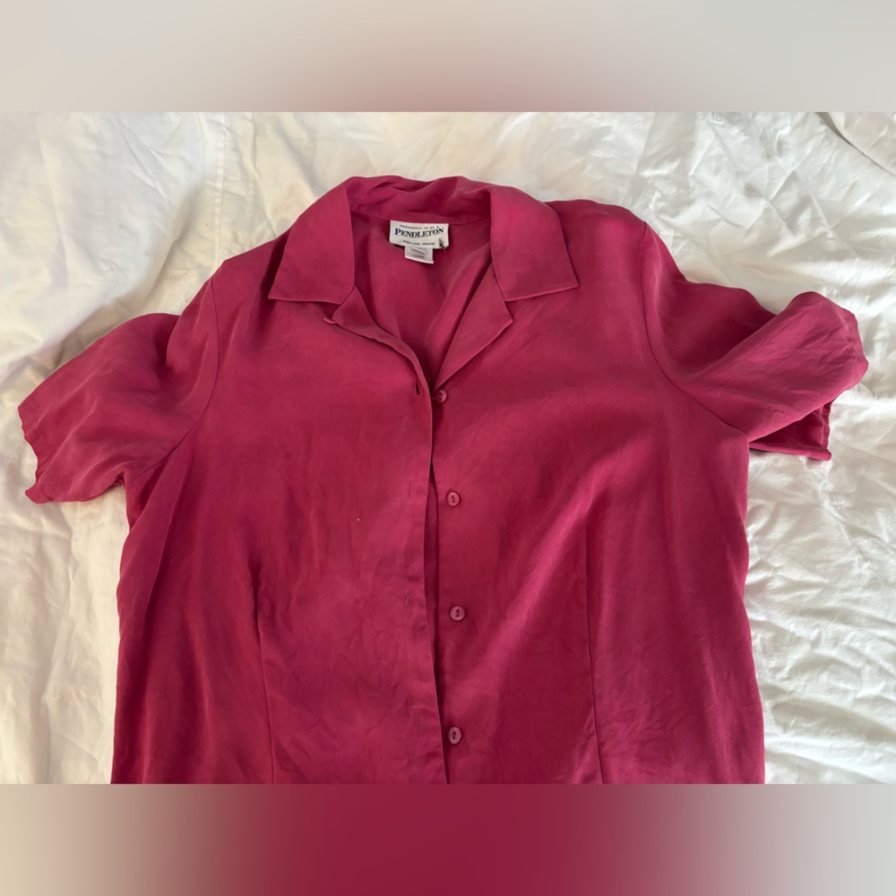 Pendleton Women’s Dark Pink Casual Button Down Shirt